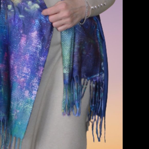 Woman extra long scarf - Picture 4 of 5